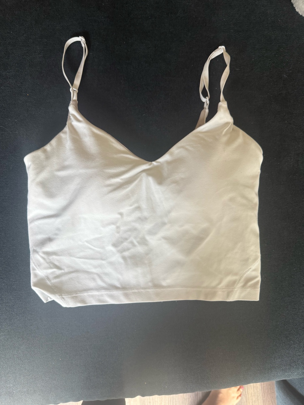 White Lululemon adjustable strap tank top